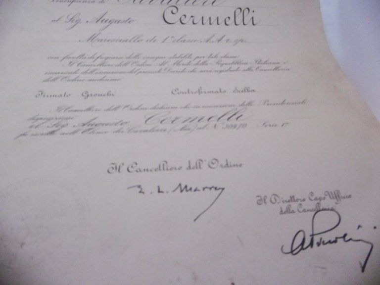 CAVALIERE REUBBLICA ITALIANA ROMA 3 GIUGNO 1955