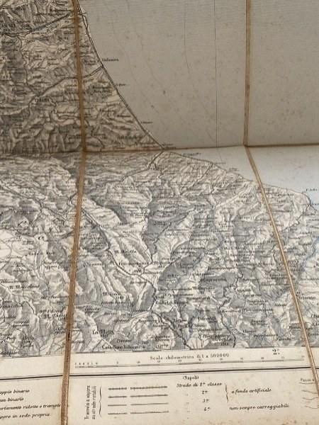 CHIETI CARTA GEOGRAFICA MILITARE 1889