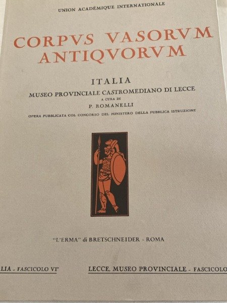 CORPUS VASORUM ANTIQUORUM L'ERMA DI BRETSCHNEIDER FASCIOLO VI