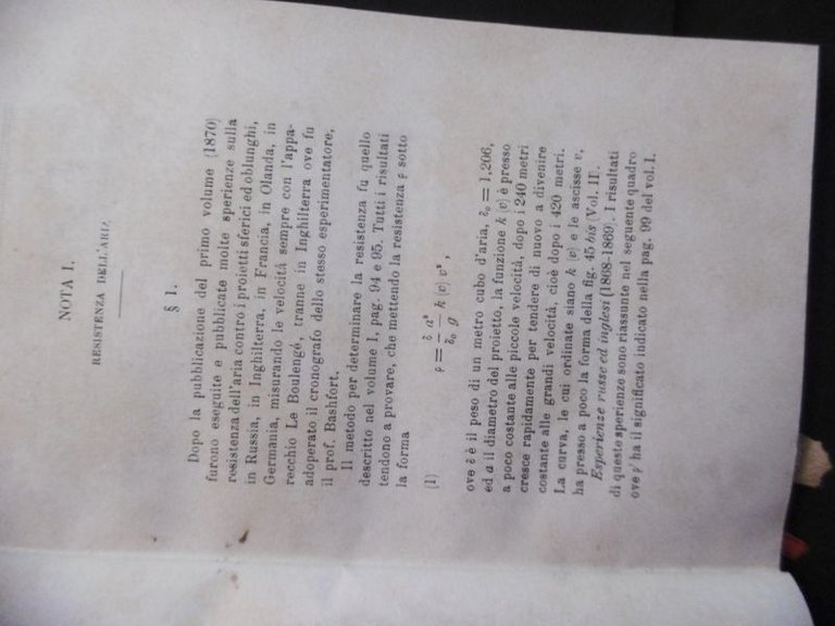 CORSO DI BALISTICA TEORICO PRATICA F.SIACCI MAGGIORE D'ARTIGLIERIA VOLUME III …