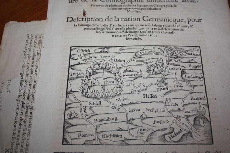 COSMOGRAFIA XILOGRAFIA 1555 GERMANIA