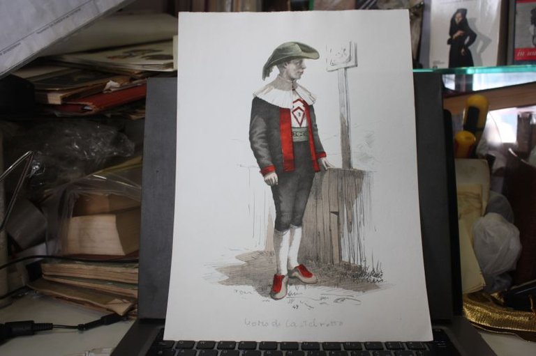 COSTUME UOMO DI CASTELROTTO 1958 CIRCA COSTUMI POPOLARI ITALIANI GORLICH