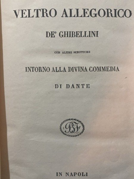 Del Veltro Allegorico De Ghibellini Intorno Alla Divina Commedia Di …