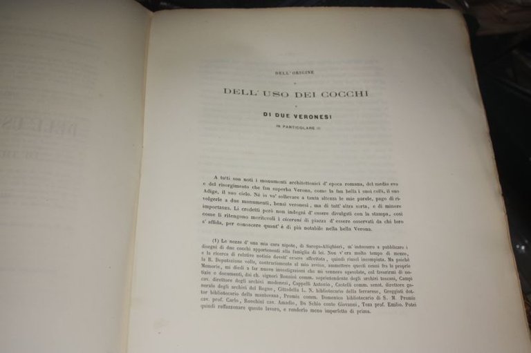 DELL'ORIGINE E DELL'USO DEI COCCHI E DI DUE VERONESI IN …