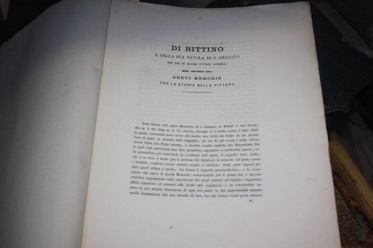 DI BITTINO E DELLA SUA TAVOLA DI S.GIULIANO NON CHE …