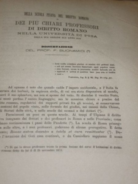 DIRITTO ROMANO DEI PIU' CHIARI PROFESSORI DI DIRITTO ROMANO NELLLA …