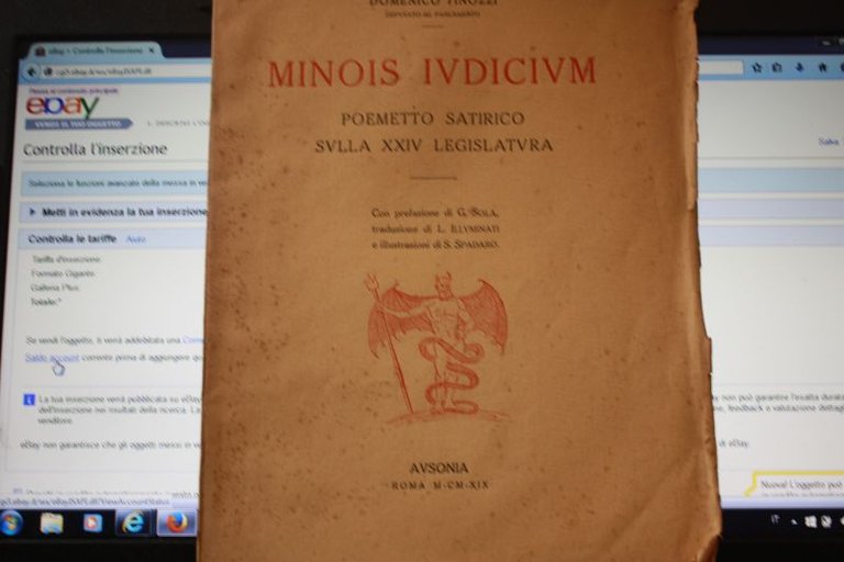 DOMENICO TINOZZI MINOI IVDICIVM POEMETTO SATIROCO SULLA XXIV LEGISLATURA AUSONIA …