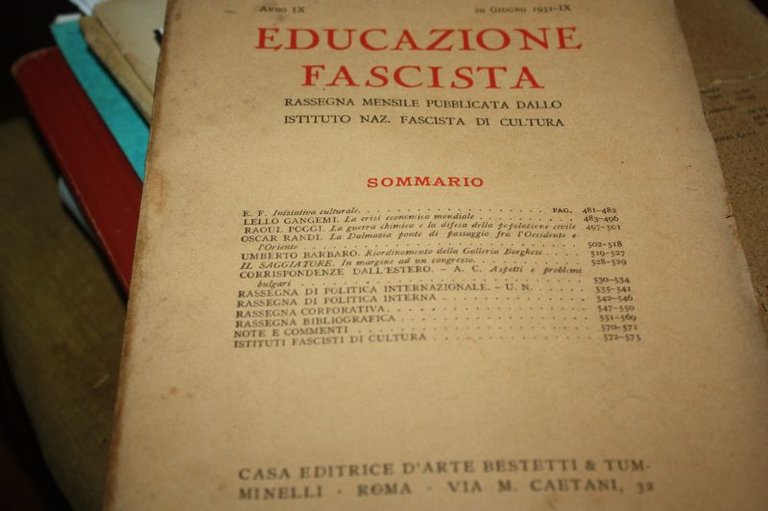 EDUCAZIONE FASCISTA 1931 LA DALMAZIA PONTE DI PASSAGGIO FRA L'OCCIDENTE …
