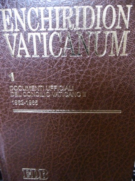 ENCHIRIDION VATICANUM DOCUMENTI UFFICIALI DEL CONCILIO VATICANO II 1962 1965