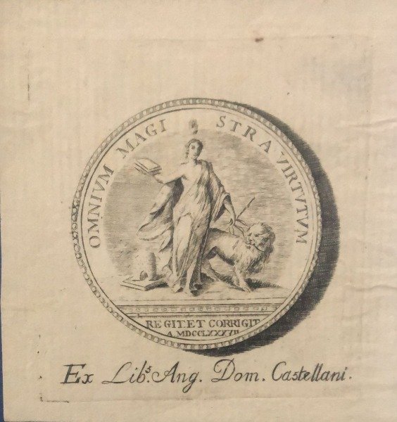 EX LIBRIS DOM.CASTELLANI 1787 | Immagine Gallery 3