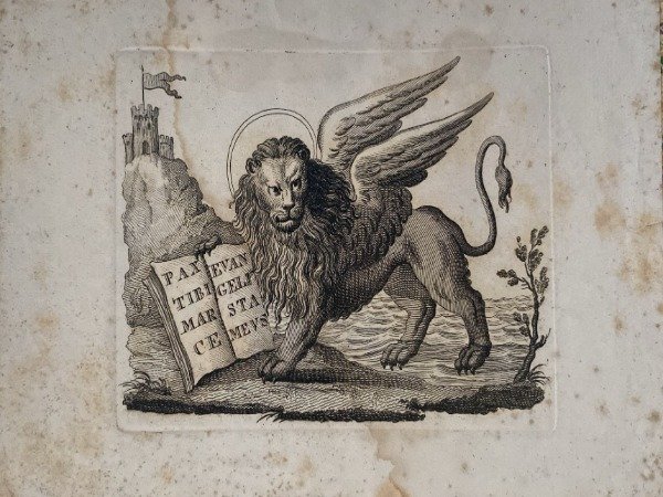 EX LIBRIS LEONE DI SAN MARCO DI VENEZIA 1700