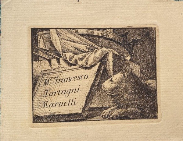 EX LIBRIS M.FRANCESCO TARTAGNI MARUELLI 1700