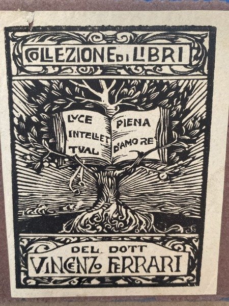 ex libris VINCENZO FERRARI EPOCA 1900