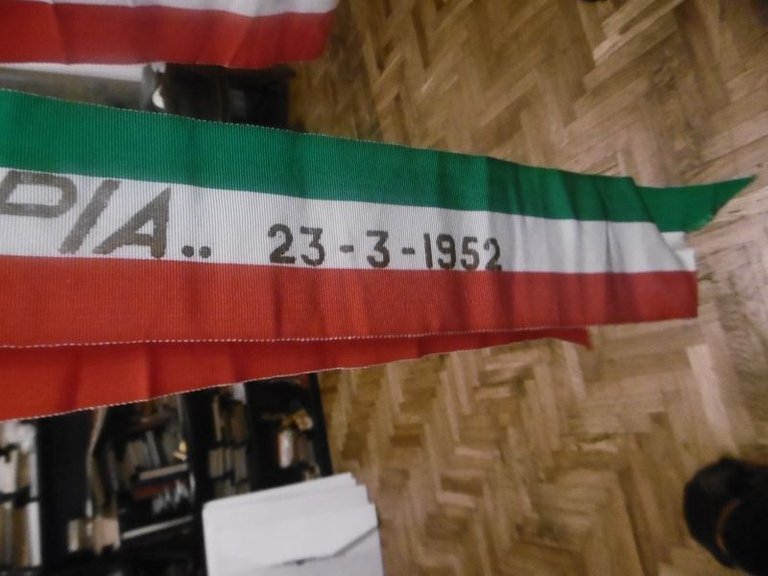 FASCIA DELLA MESSAPIA 23 3 1952 FASCIA TRICOLORE