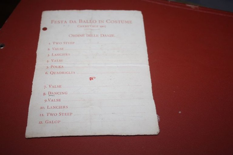 FESTA DA BALLO CARNEVALE 1907