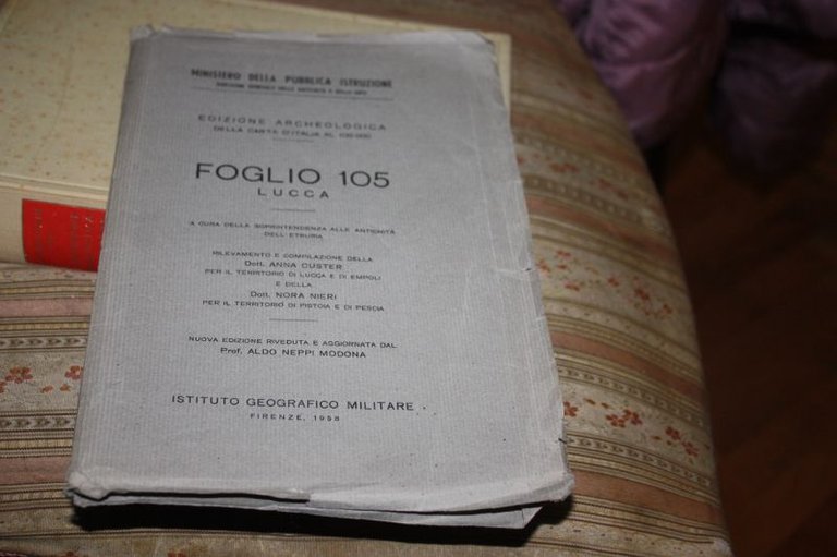 FOGLIO 105 LUCCA ISTITUTO GEOGRAFICO MILITARE 1958