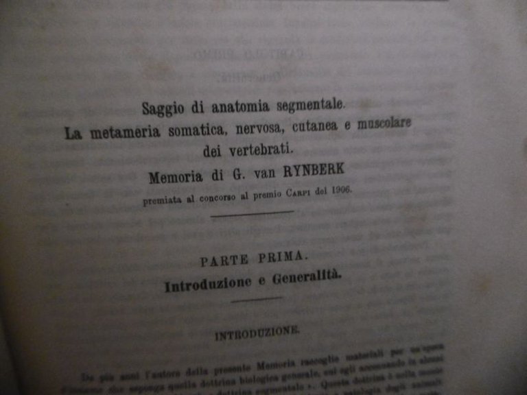 G.VAN RYNBERK SAGGI DI ANATOMIA SEGMENTALE ATTI DELLA REALE ACCADEMIA …