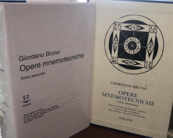 GIORDANO BRUNO OPERE MNEMOTECNICHE TOMO SECONDO ADELPHI 2009