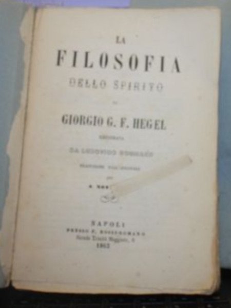 GIORGIO G. F. HEGEL LA FILOSOFIA DELLA NATURA CON ILLUSTRAZIONI …