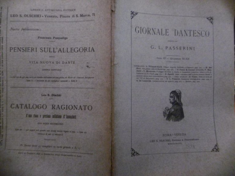 GIORNALE DANTESCO 1896 QUADERNO XI XII NEL PRIMO VALLO DI …