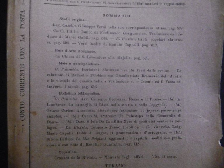 GIUSEPPE VERDI NELLA SUA CORRISPONDENZA INTIMA ALEX CASELLO RIVISTA ABRUZZESE …