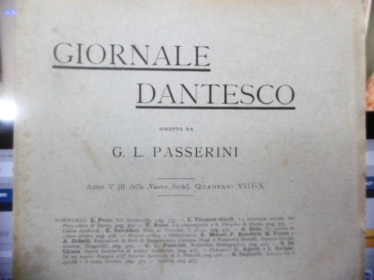 GLI ERESIARCHI GIORNALE DANTESCO ANNO V QUADERNO VIII-X OLSCHKI 1897