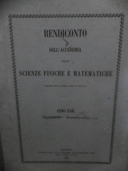 GRANDE COMETA SETTEMBRE 1882 OSSERVATORIO CAPODIMONTE OSSERVAZIONI MICROMETRICHE RENDICONTO SCIENZE …