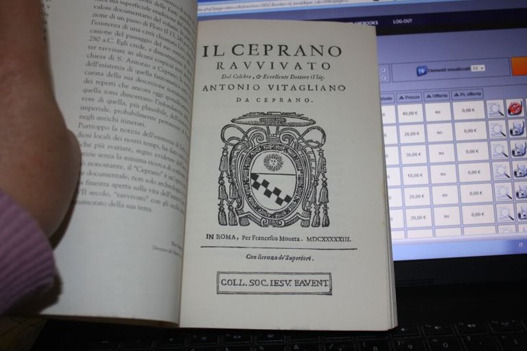 IL CEPRANO RAVVIVATO ANTONIO VITAGLIANO QUADERNI FREGELLANI RISTAMPE