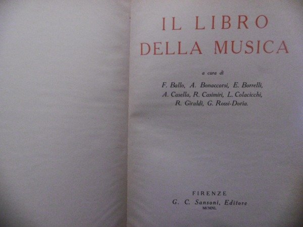 IL LIBRO DELLA MUSICA