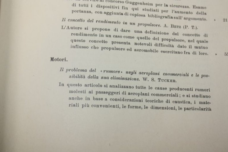 IL PROBLEMA DEL RUMORE NEGLI AEROPLANI COMMERCIALI E LE POSSIBILITA' …