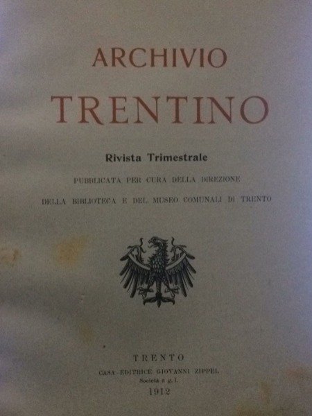 IL REGOLANARIUM DI CASTELLO BRAGHERIO ARCHIVIO TRENTINO RIVISTA TRIMESTRALE FASC.III …