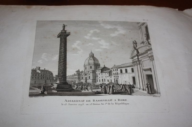 INCISIONE ASSASINAT DE BASSEVILLE A ROMA 13 GENNAIO DE LA …