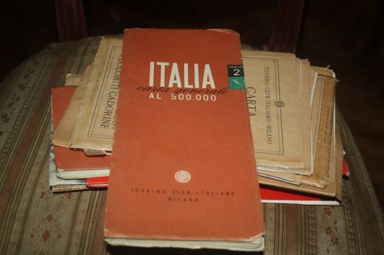 ITALIA CARTA GENERALE AL 500.000 FOGLIO 1. 1960 TOURING CLUB …