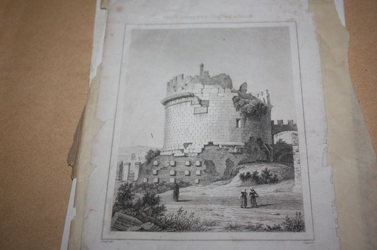 ITALIE ANCIENNE EMPIRE ROMAIN TOMBA CECILIA METELLA STAMPA ANTICA
