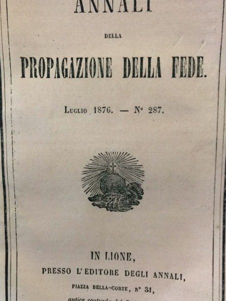 KIANG-SI LETTERA DI MONS.BRAY PRESECUZIONI CONTRO I CRISTIANI ANNALI DELLA …