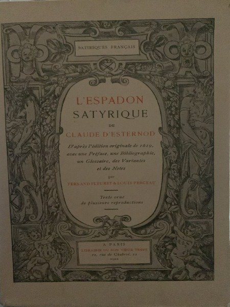 l'espadon satyrique de claude d'esternod jean fort editeur 1922 | Immagine principale