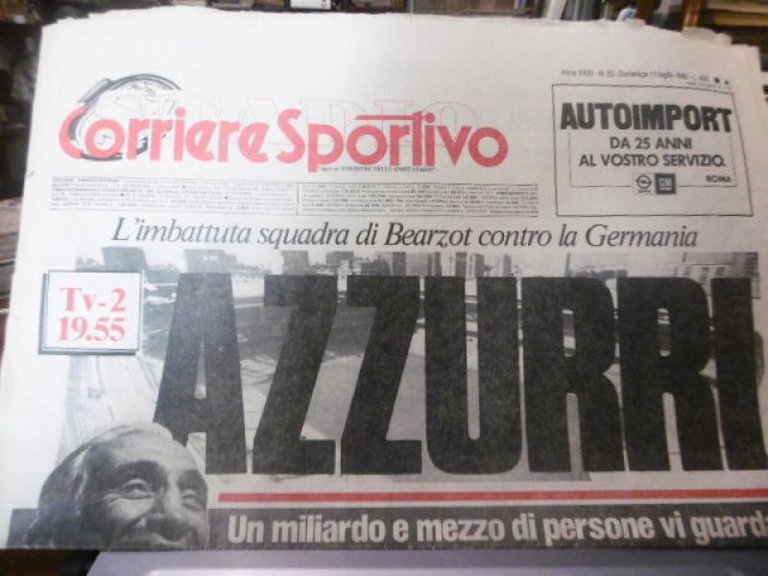 L'IMBATTUTA SQUADRA DI BEARZOT CONTRO LA GERMANIA CORRIERE SPORTIVO DOMENICA …