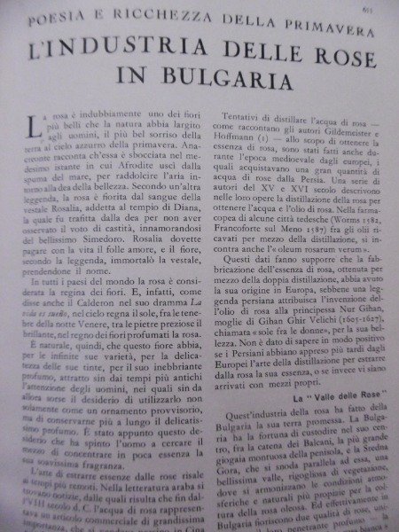 L'INDUSTRIA DELLE ROSE IN BULGARIA LE VIE D'ITALIA E DEL …