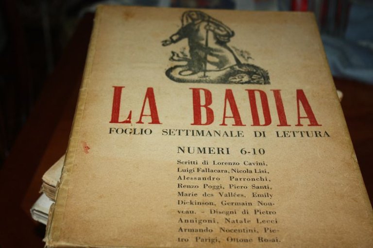 LA BADIA FOGLIO SETTIMANALE DI LETTURA NUMERI 6 E 10 …