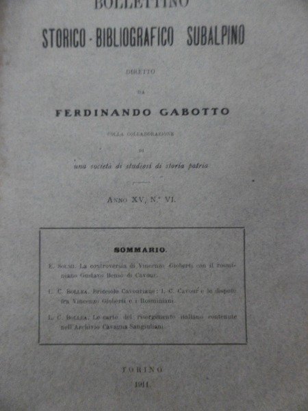 LA CONTROVERSIA DI VINCENZO GIOBERTI CON IL ROSMINIANO GUSTAVO BENSO …