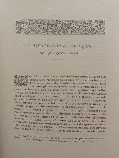 LA DESCRIZIONE DI ROMA NEI GEROGLIFICI ARABI GUIDI ARHIVIO SOCIETA' …
