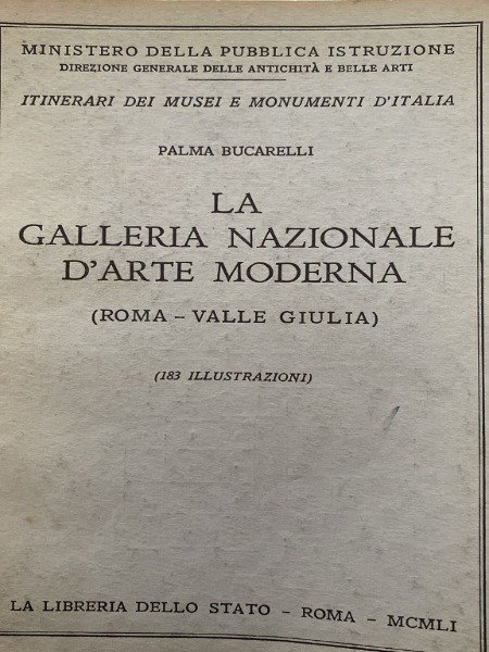LA GALLERIA NAZIONALE 'ARTE MODERNA ROMA VALLE GIULIA LA LIBRERIA …
