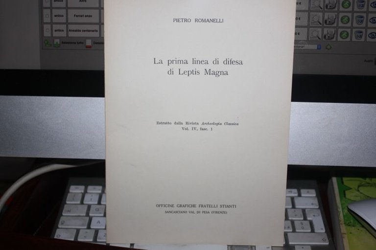 LA PRIMA LINEA DI DIFESA DI LEPTIS MAGNA PIETRO ROMANELLI …