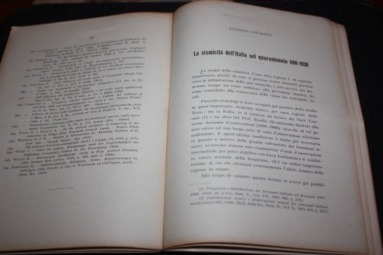 LA SISMICITA' DELL'ITALIA NEL QUARANTENNIO 1891 1930 BOLLETTINO SISMOLOGICA ITALIANA …