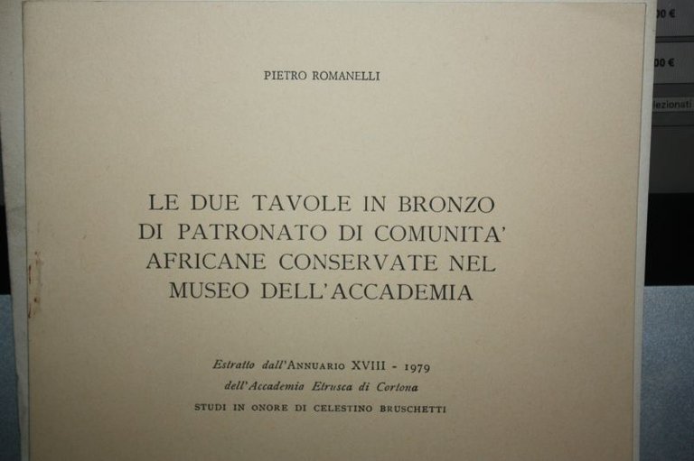 LE DUE TAVOLE IN BRONZO DI PATRONATO DI COMUNITA' AFRICANE …