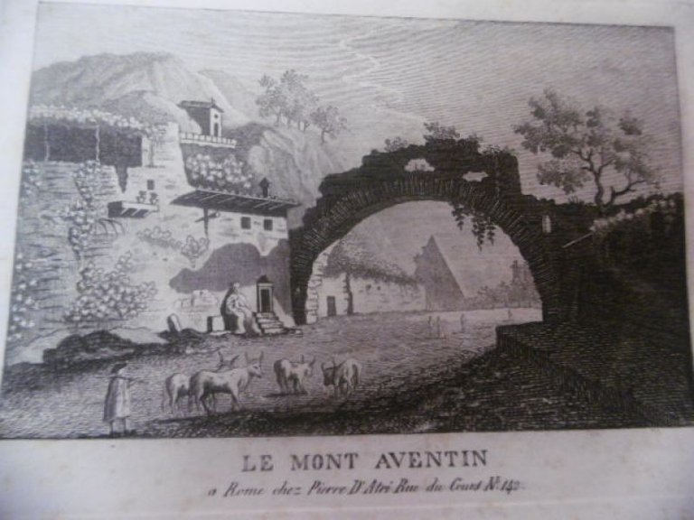 LE MONT AVENTIN INCISIONE 1800