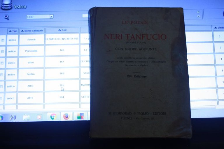 Le poesie di neri tanfucio benporad 1925 autografo in antiporta