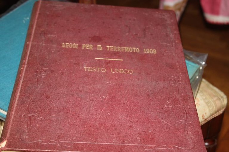 LEGGI PER IL TERREMOTO 1908 TESTO UNICO