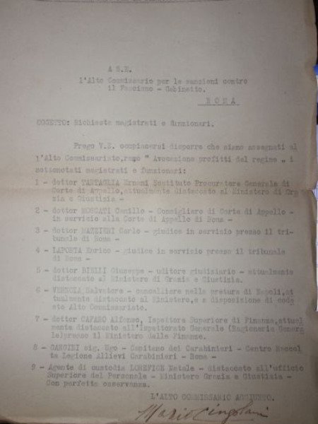 LETtERA FIRMATA MARIO CINGOLANI ALTO COMMISSARIO PER LE SANZIONI CONTRO …