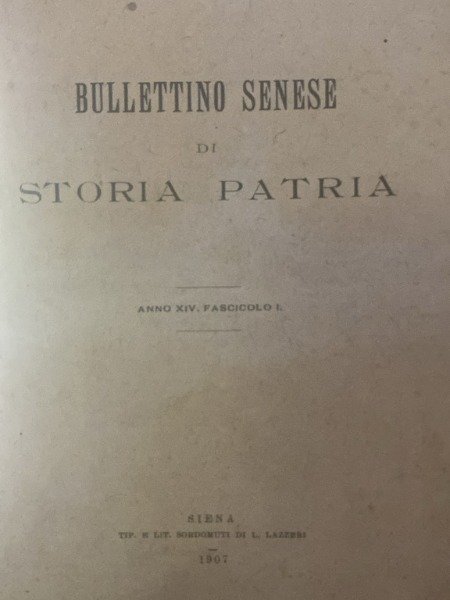 LETTERE INTIME DI ARTISTI SENESI BULLETTINO SENESE STORIA PATRIA SIENA …